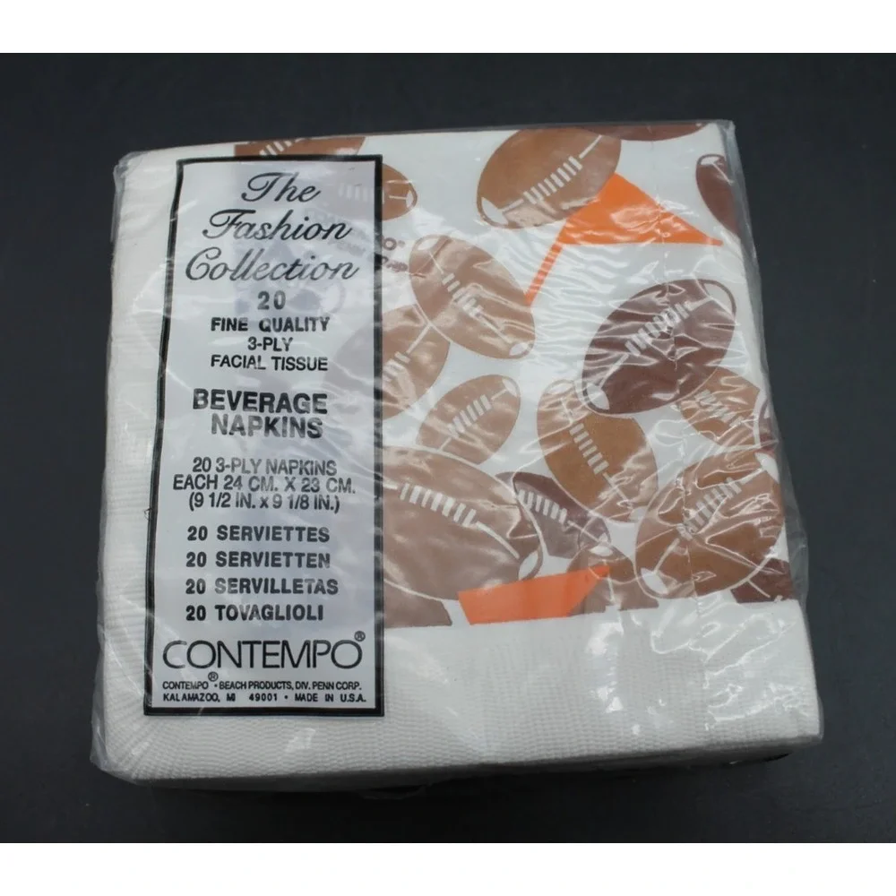 Paper Napkins Lot 4 Packs (80) Vintage Seahawks Football Party Craft Decoupage